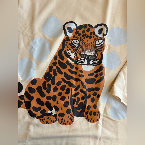 Marimekko Sweater Hiirenvirna Kaksoset Tiger Off White Brown Gray Size M - Picture 8 of 15